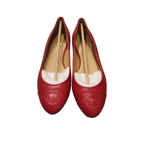 Michael Kors Dylan red leather ballet flats size 8 - Picture 1 of 5